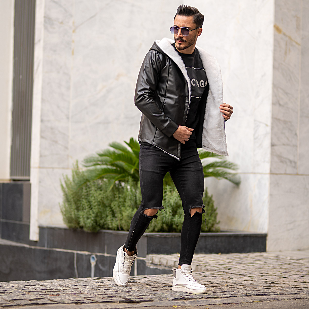 شنل چرم joly مشکی